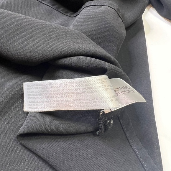 Eloquii Black Sheer Top Pull Up Snap Button Sleeves - Picture 12 of 13